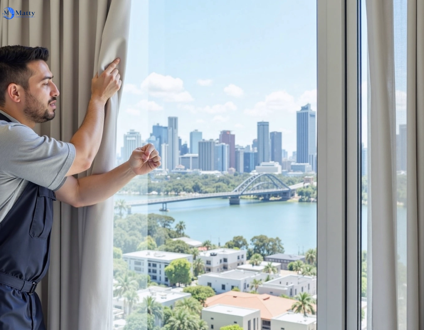 Professional curtain steam cleaning service muirlea QLD by Matty Curtain Cleaning